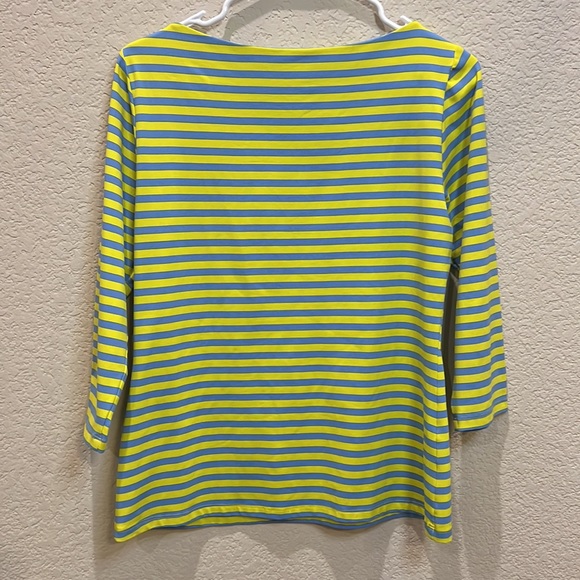 J MC LAUGHLIN STRIPED 3/4 SLEEVE TOP MULTICOLOR MEDIUM. - Picture 5 of 11